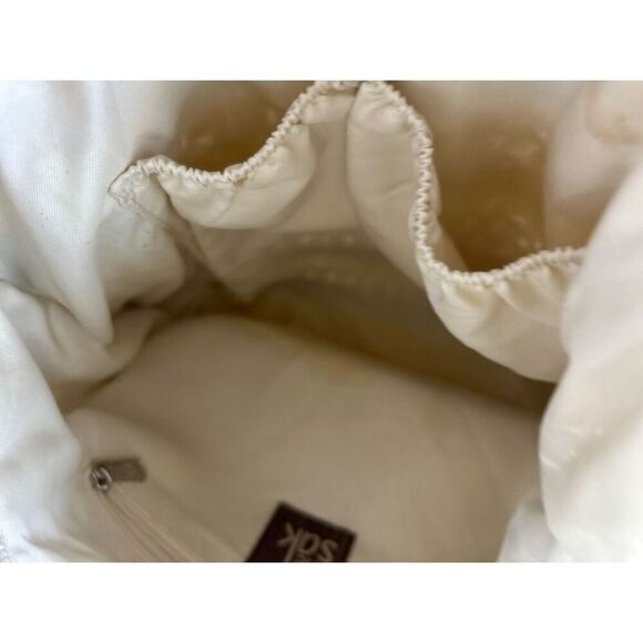 The Sak Crocheted Shoulder Bag Medium Handbag Stripes with pink pom pom row $79 - Picture 7 of 7